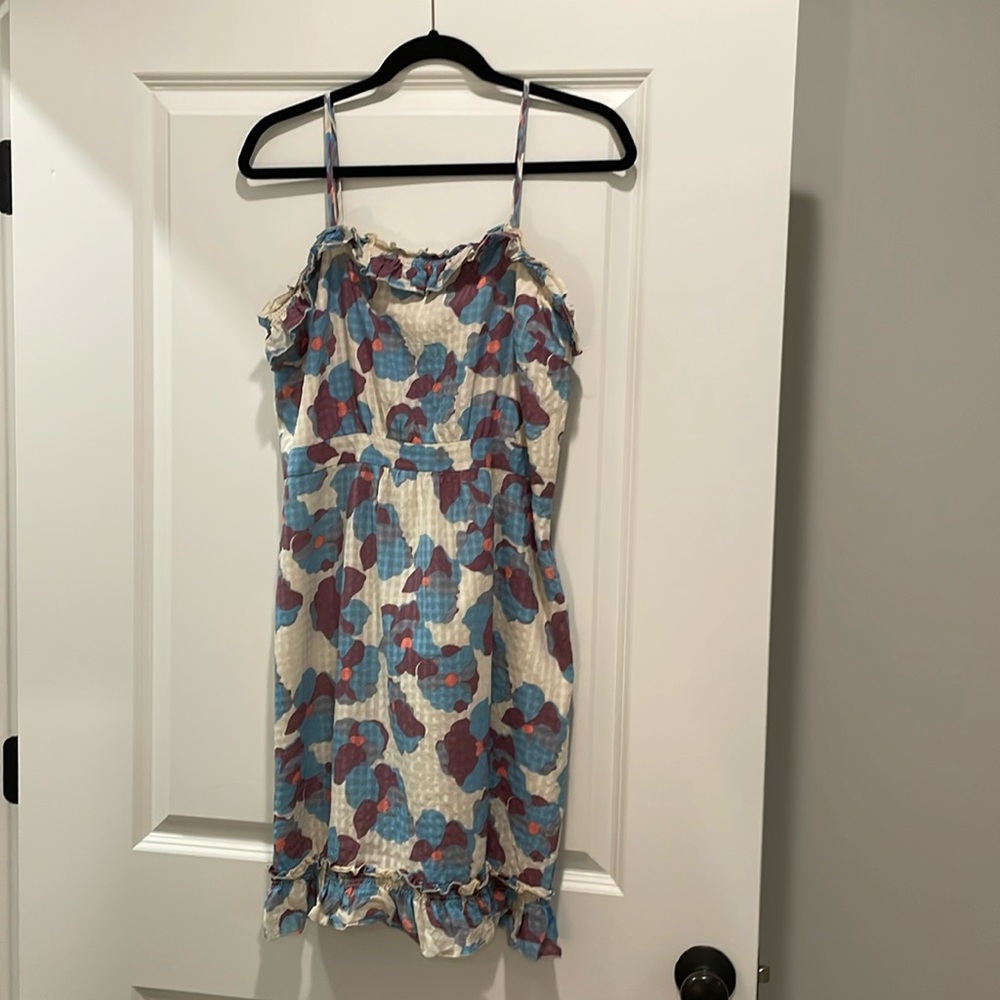 Juicy Couture Floral multi color Poppy print silk blend tank dress